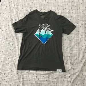 PINK DOLPHIN GREY TEE